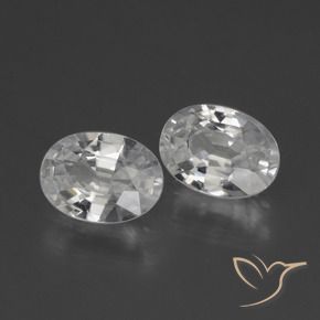 Gemme di Zircone Bianco naturale da 2.38 ct, Ovale, VVS