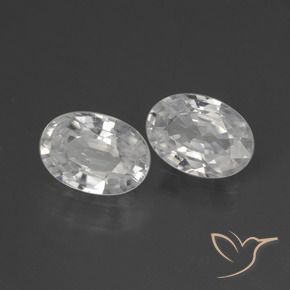 Gemme di Zircone Bianco naturale da 2.27 ct, Ovale, VVS