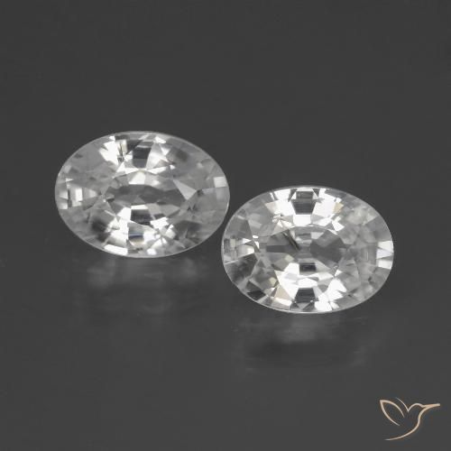 2.26ctw Naturale Bianco Zircone, Ovale, VS