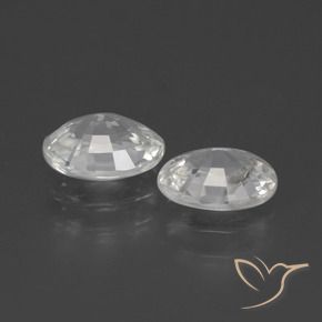 Gemme di Zircone Bianco naturale da 2.26 ct, Ovale, VS