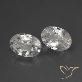 Gemme di Zircone Bianco naturale da 2.25 ct, Ovale, VVS-VS