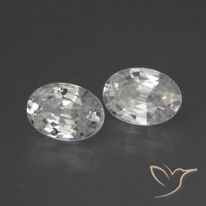 Gemme di Zircone Bianco naturale da 2.39 ct, Ovale, VS