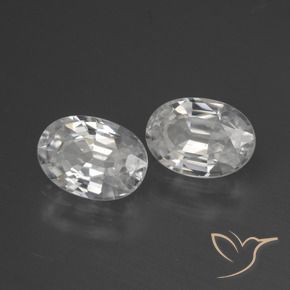 Gemme di Zircone Bianco naturale da 2.39 ct, Ovale, VVS-VS