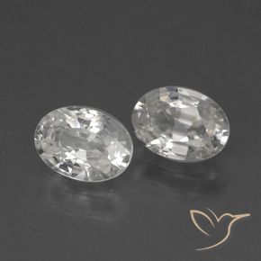 Gemme di Zircone Bianco caldo naturale da 2.27 ct, Ovale, VVS-VS