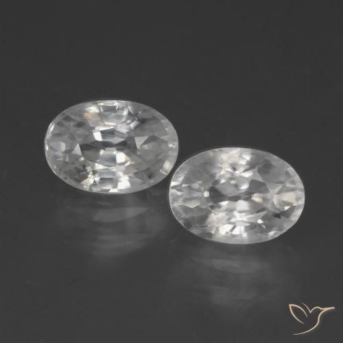2.66ctw Naturale Bianco Zircone, Ovale, VS