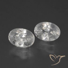 Gemme di Zircone Bianco naturale da 2.66 ct, Ovale, VS