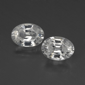 Zircone naturale bianco da 2,27 ct, taglio ovale, VS