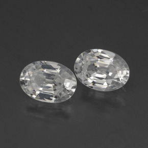 Zircone naturale bianco da 2,27 ct, taglio ovale, VS