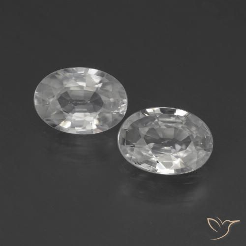 2.07ctw Naturale Bianco Zircone, Ovale, VS, Photo A