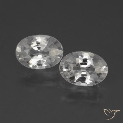 2.37ctw Naturale Bianco caldo Zircone, Ovale, VVS