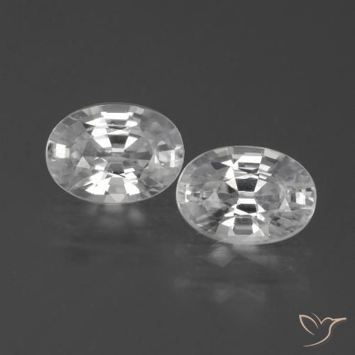 2.46ctw Naturale Bianco Zircone, Ovale, VVS-VS