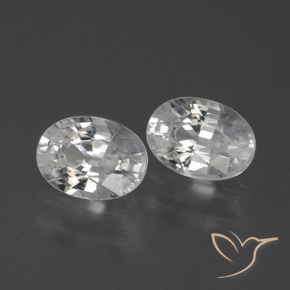 Gemme di Zircone Bianco naturale da 2.46 ct, Ovale, VVS-VS