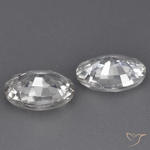 Gemme di Zircone Bianco naturale da 1.96 ct, Ovale, VS