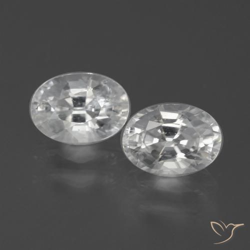 2.57ctw Naturale Bianco Zircone, Ovale, VS