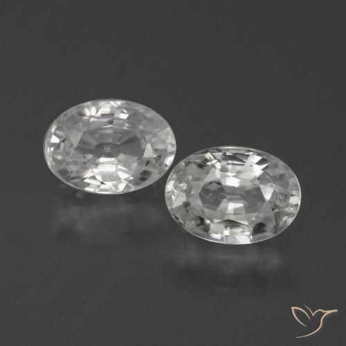 Gemme di Zircone Bianco naturale da 2.42 ct, Ovale, VS