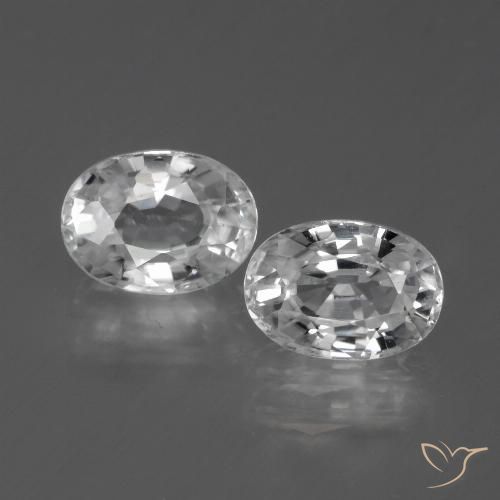 2.85ctw Naturale Bianco trasparente Zircone, Ovale, VVS
