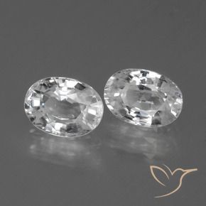 Gemme di Zircone Bianco trasparente naturale da 2.85 ct, Ovale, VVS