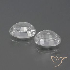 Gemme di Zircone Bianco trasparente naturale da 2.85 ct, Ovale, VVS