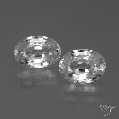 2.58ctw Naturale Bianco trasparente Zircone, Ovale, VS