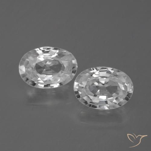 2.32ctw Naturale Bianco Zircone, Ovale, VVS