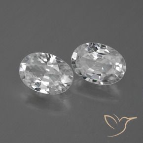 Gemme di Zircone Bianco naturale da 2.32 ct, Ovale, VVS