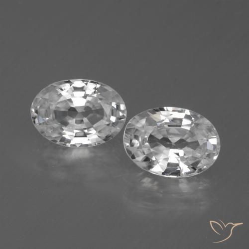 Gemme di Zircone Bianco naturale da 2.55 ct, Ovale, VVS
