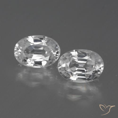 2.54ctw Naturale Bianco Zircone, Ovale, VVS