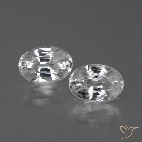 Gemme di Zircone Bianco trasparente naturale da 2.37 ct, Ovale, VVS