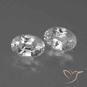 Gemme di Zircone Bianco trasparente naturale da 2.37 ct, Ovale, VVS