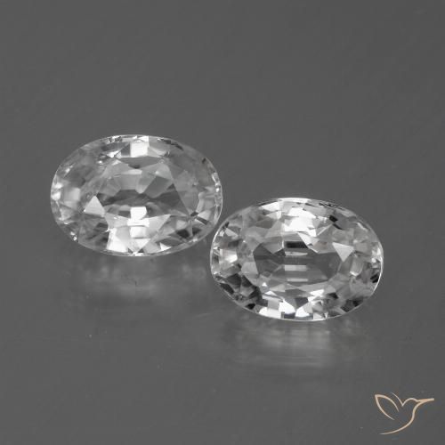 2.54ctw Naturale Bianco trasparente Zircone, Ovale, VS