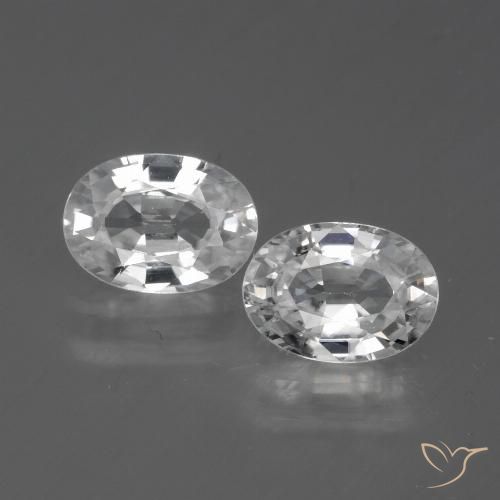 2.59ctw Naturale Bianco Zircone, Ovale, VS