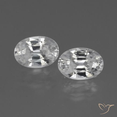 2.36ctw Naturale Bianco Zircone, Ovale, VVS