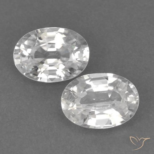 2.48ctw Naturale Bianco Zircone, Ovale, VVS