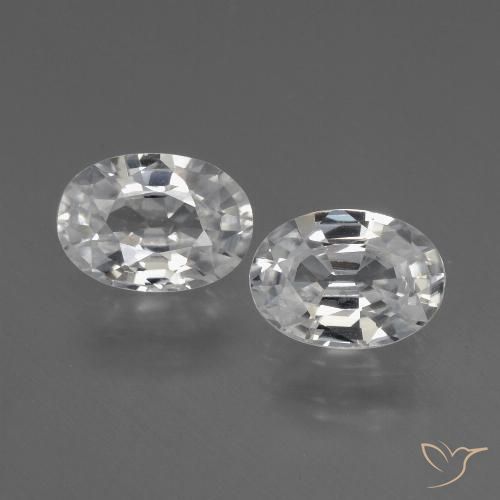 2.41ctw Naturale Bianco Zircone, Ovale, VVS