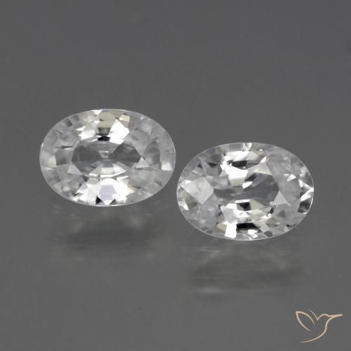 2.27ctw Naturale Bianco Zircone, Ovale, VVS