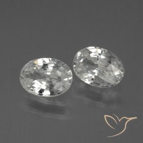 Gemme di Zircone Bianco naturale da 2.14 ct, Ovale, VVS
