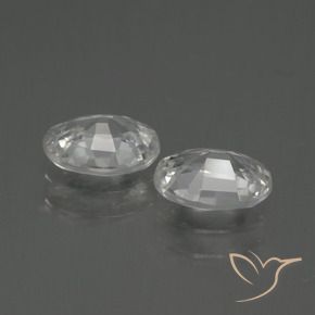 Gemme di Zircone Bianco naturale da 2.14 ct, Ovale, VVS
