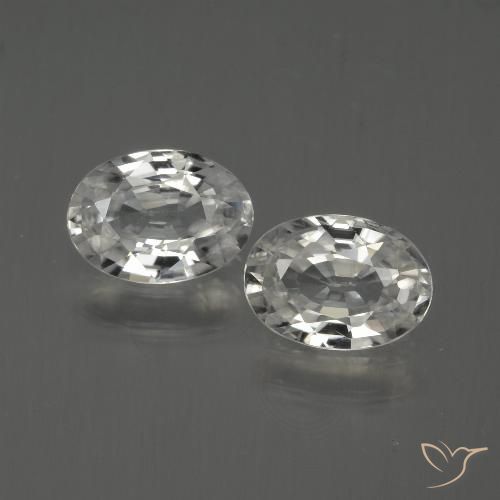 2.10ctw Naturale Bianco Zircone, Ovale, VVS
