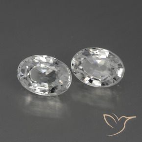 Gemme di Zircone Bianco naturale da 2.59 ct, Ovale, VVS-VS