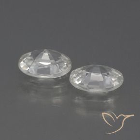 Gemme di Zircone Bianco naturale da 2.31 ct, Ovale, VVS-VS