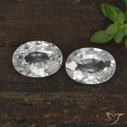 2.30ctw Naturale Bianco Zircone, Ovale, VVS-VS