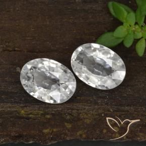 Gemme di Zircone Bianco naturale da 2.30 ct, Ovale, VVS-VS