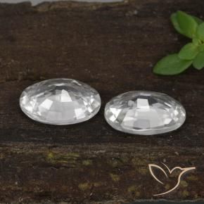 Gemme di Zircone Bianco naturale da 2.30 ct, Ovale, VVS-VS