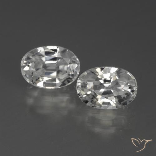 2.80ctw Naturale Bianco Zircone, Ovale, VVS
