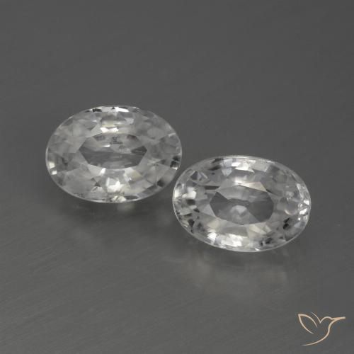 2.53ctw Naturale Bianco Zircone, Ovale, VS