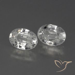 Gemme di Zircone Bianco naturale da 2.68 ct, Ovale, VVS