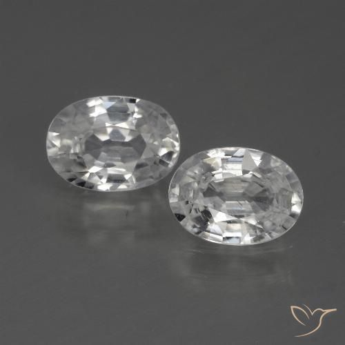 2.30ctw Naturale Bianco Zircone, Ovale, VS