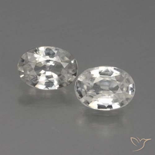 2.15ctw Naturale Bianco Zircone, Ovale, VS