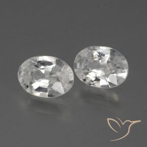 Gemme di Zircone Bianco naturale da 2.18 ct, Ovale, VVS-VS