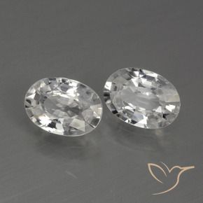 Gemme di Zircone Bianco naturale da 2.39 ct, Ovale, VVS-VS